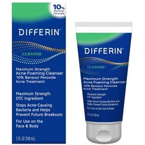 Differin Maximum Strength Acne Foaming Cleanser (10% Benzoyl Peroxide)